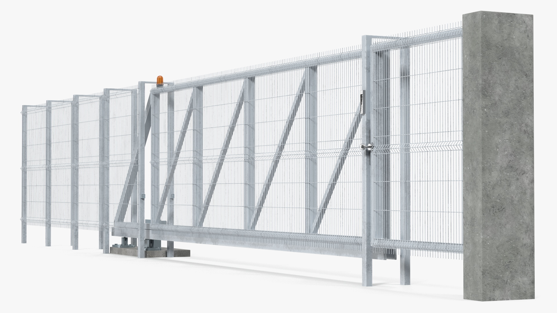 Industrial Mesh Gates Steel 3D