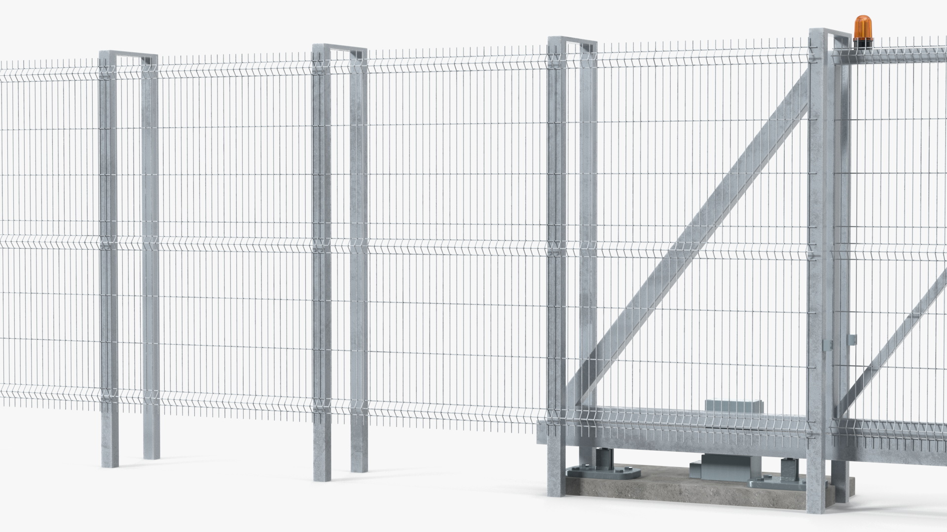 Industrial Mesh Gates Steel 3D