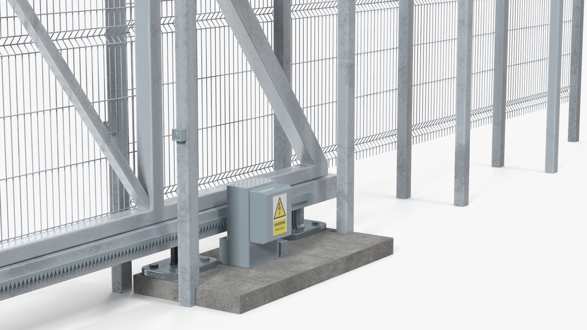 Industrial Mesh Gates Steel 3D