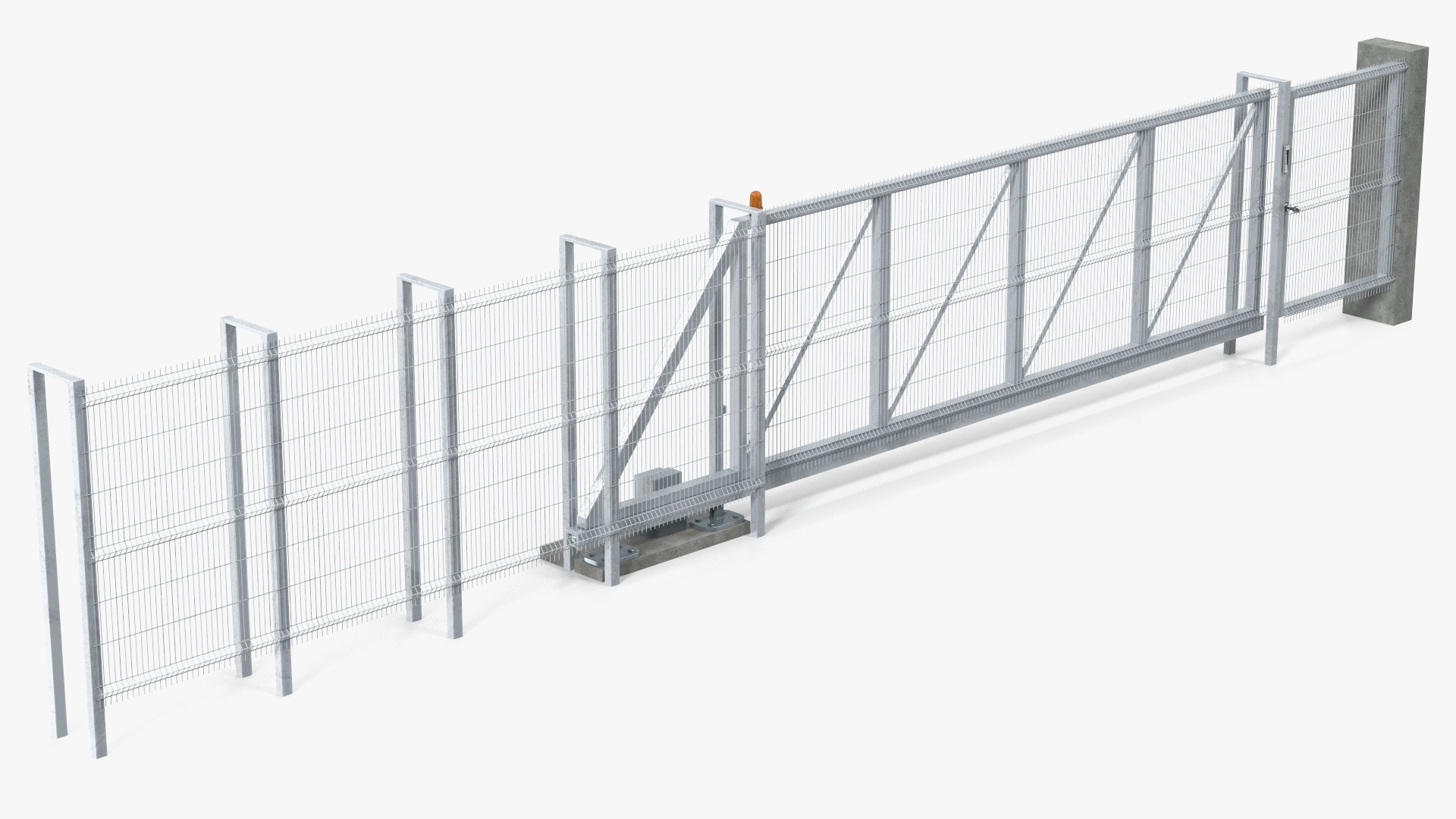 Industrial Mesh Gates Steel 3D