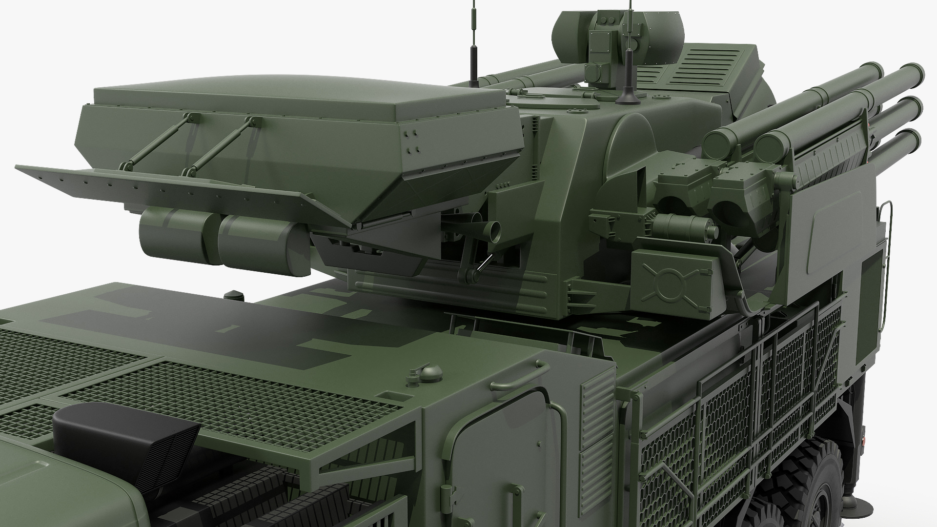 3D Missile System Pantsir S1 SA-22 Greyhound Rigged model