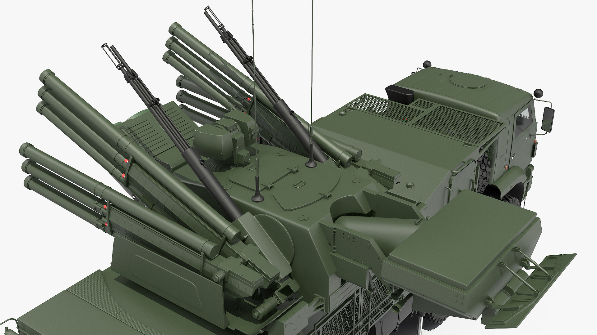 3D Missile System Pantsir S1 SA-22 Greyhound Rigged model