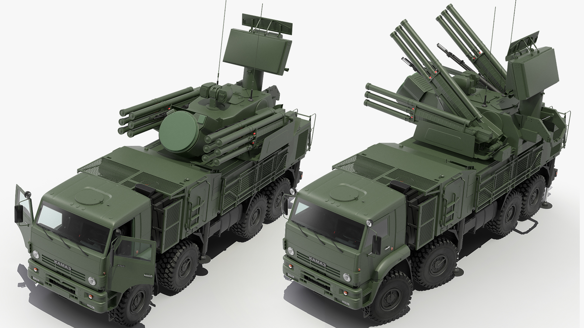 3D Missile System Pantsir S1 SA-22 Greyhound Rigged model