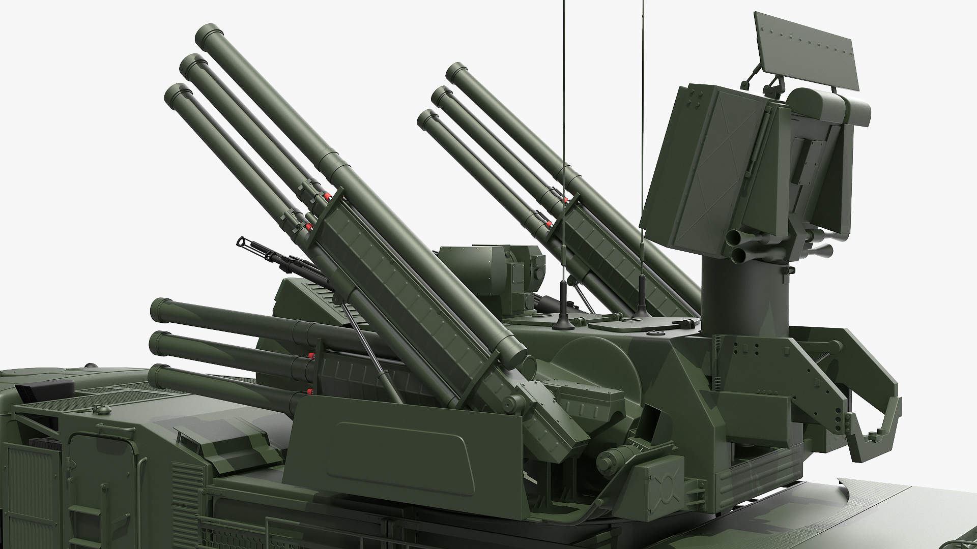 3D Missile System Pantsir S1 SA-22 Greyhound Rigged model