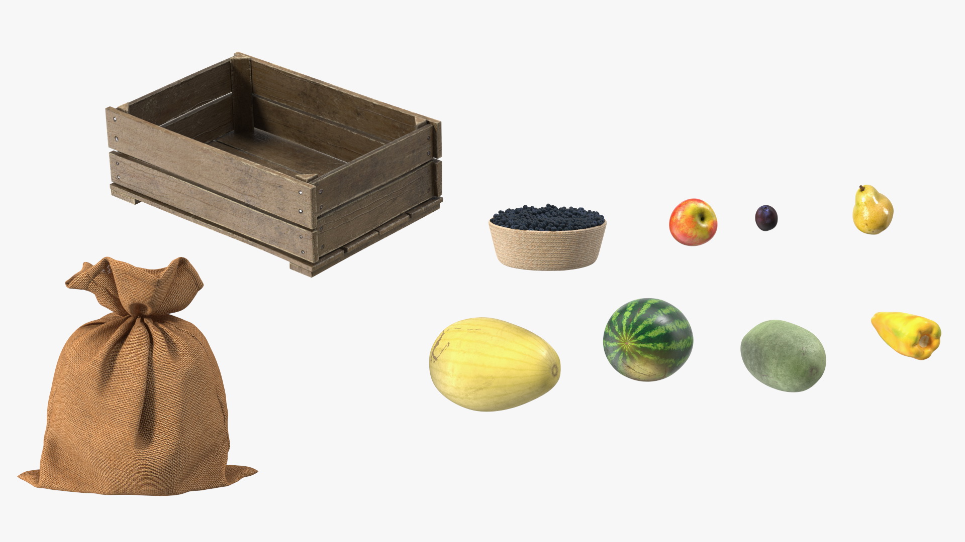 3D Medieval Trading Market Shop with Cart model