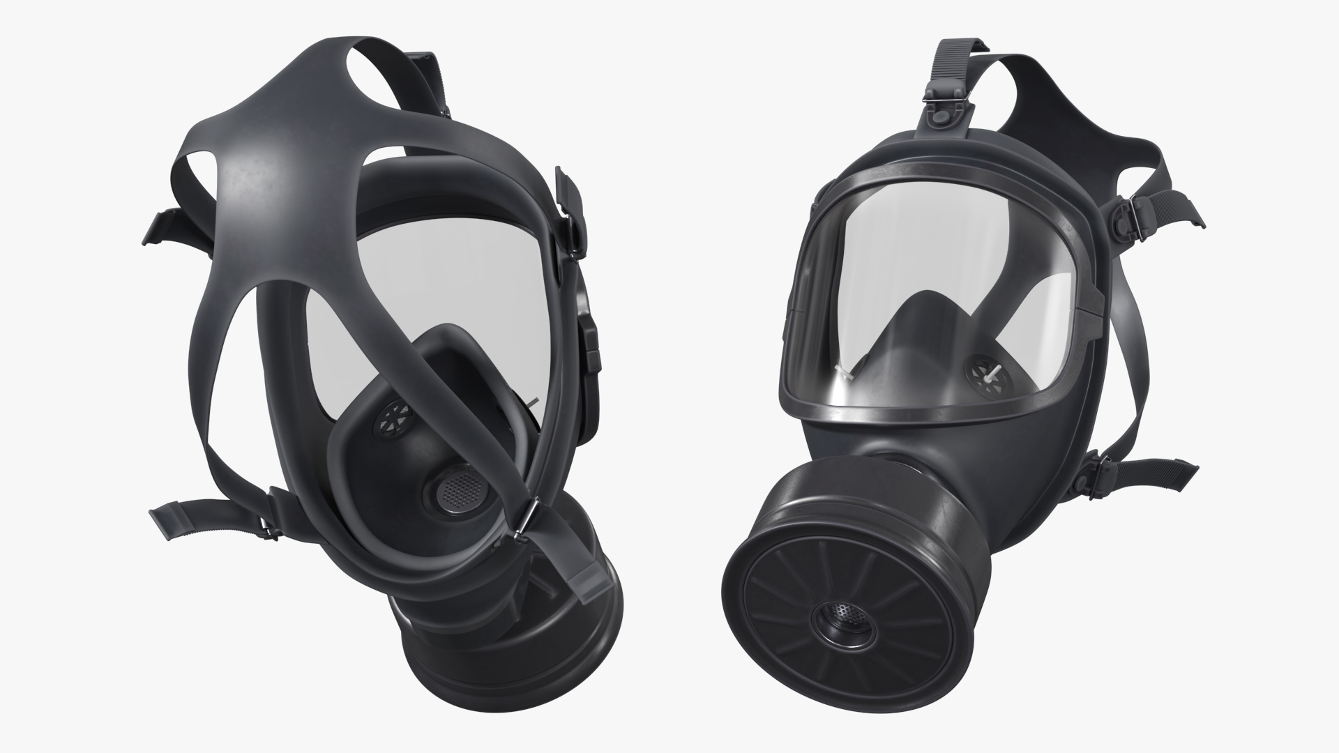 MF 14 Gas Mask on Head Mannequin Black - view 5