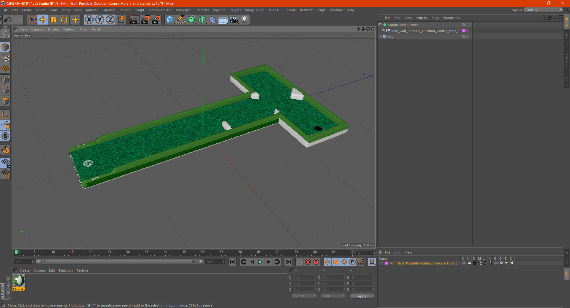 3D model Mini Golf Portable Outdoor Course Hole 5