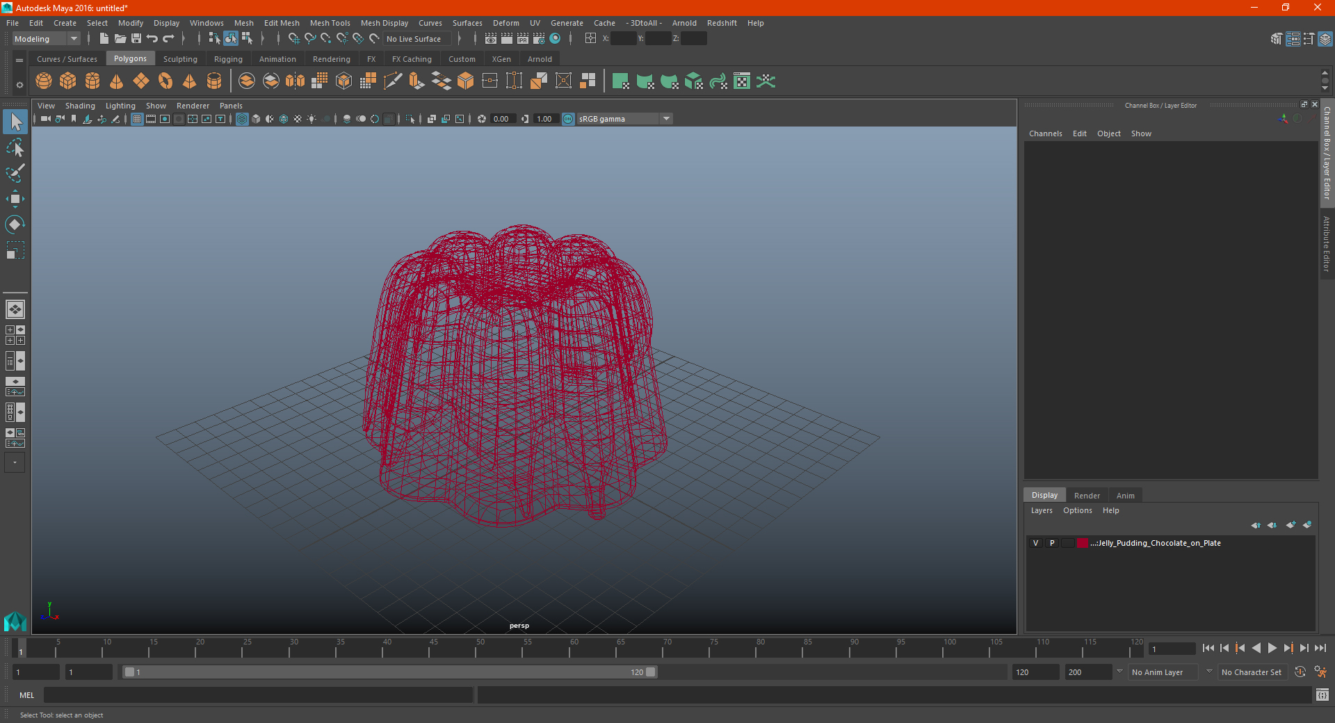 Milky Jelly Pudding 3D model