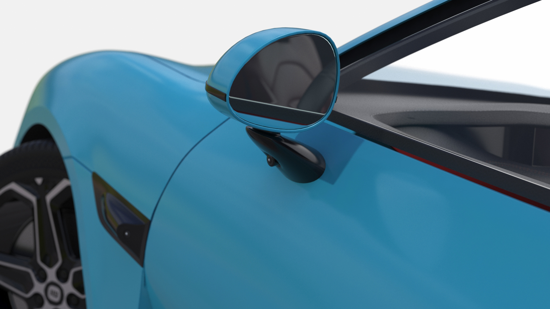 3D Electric Car Xiaomi SU7 EV Car 2023 Aqua Blue Rigged for Maya