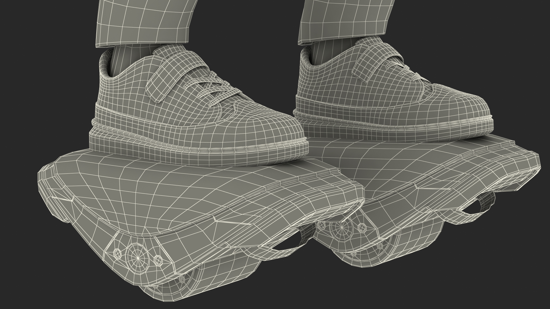 3D model Teenage Boy on Electric Drift Roller Skates Rigged