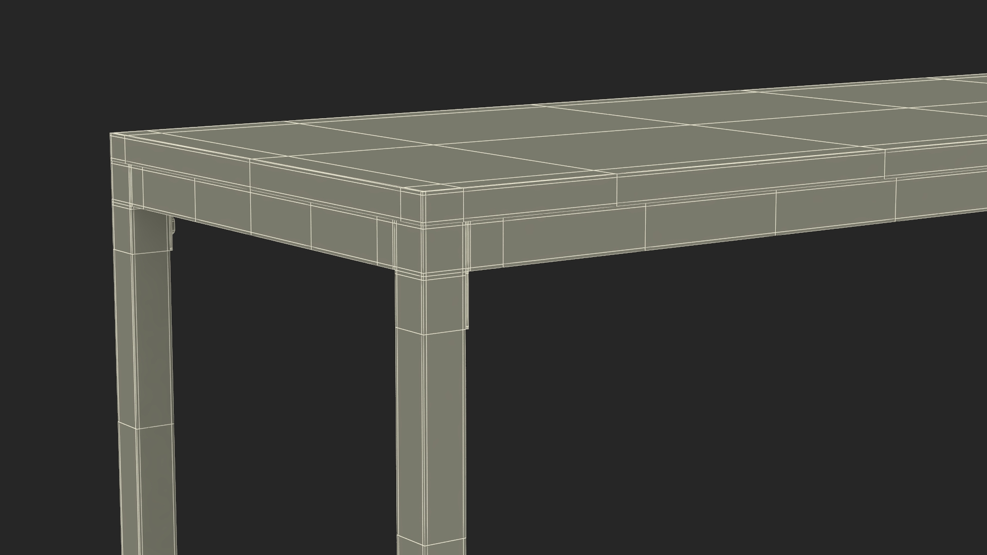 3D Low Shelf Black Color