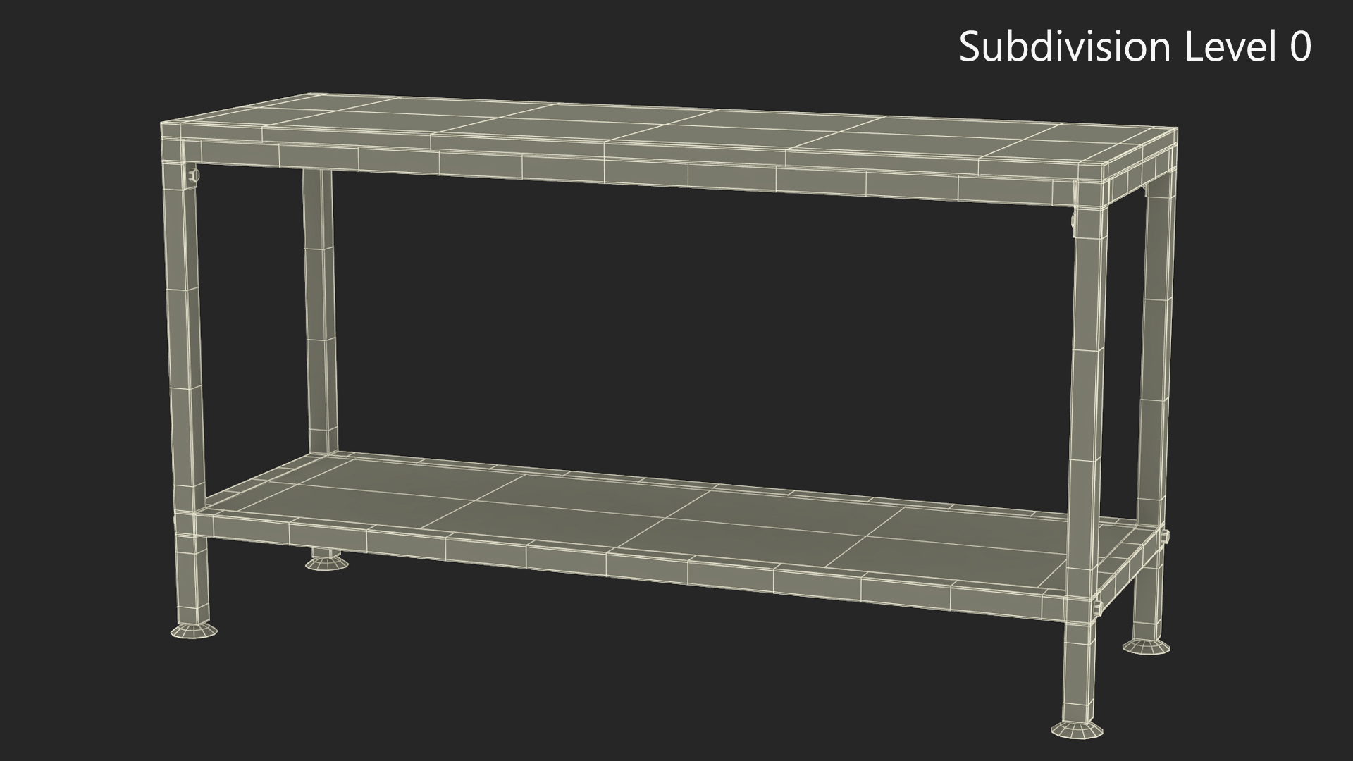 3D Low Shelf Black Color