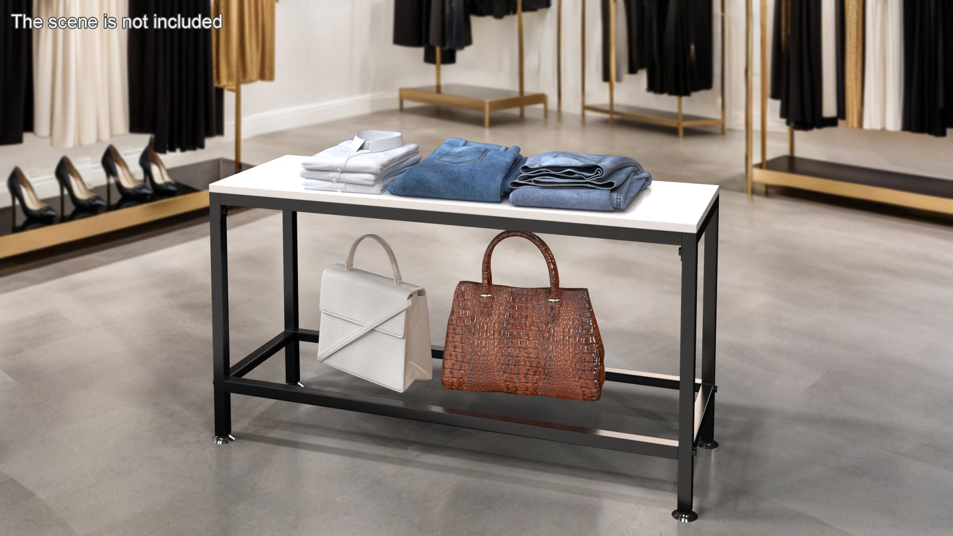 3D Low Shelf Black Color