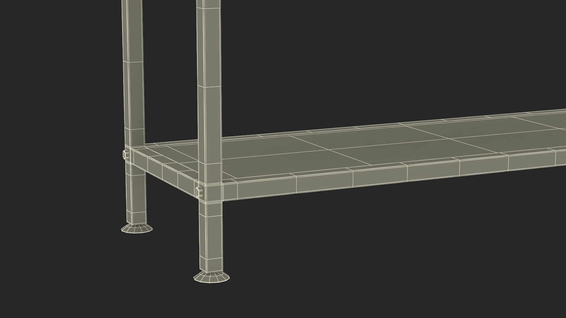 3D Low Shelf Black Color