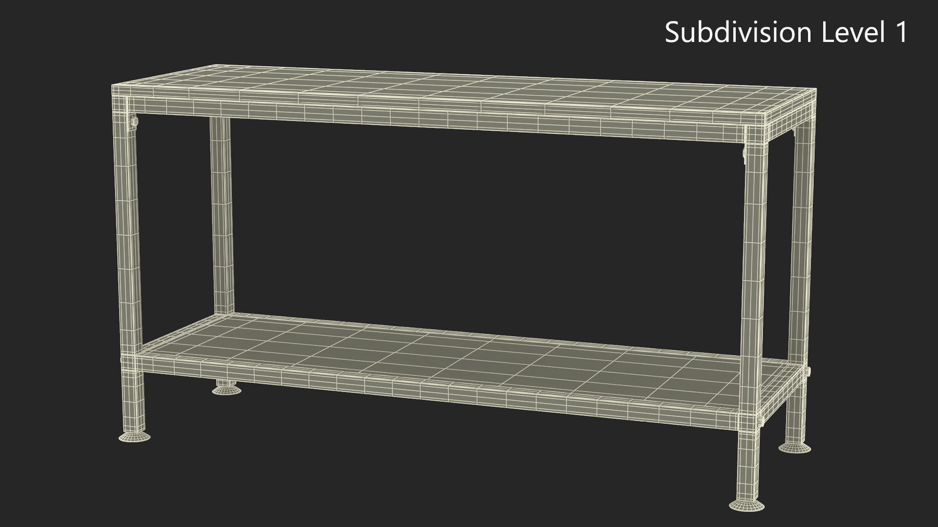 3D Low Shelf Black Color