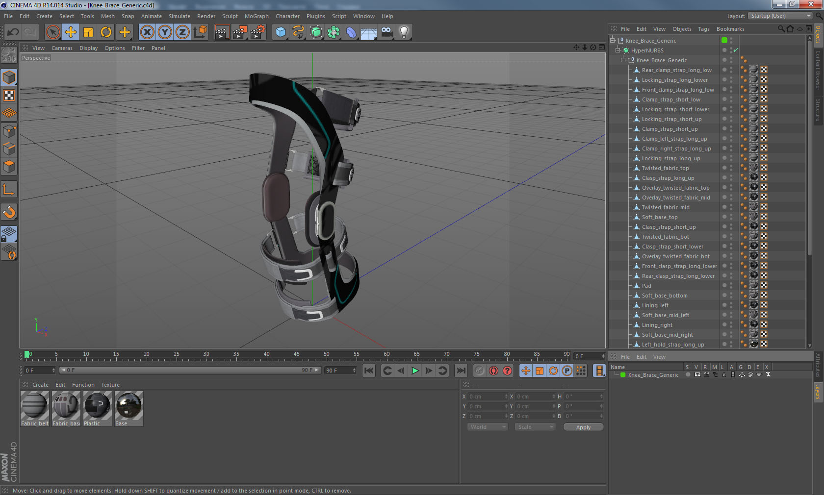 3D model Knee Brace Generic 2