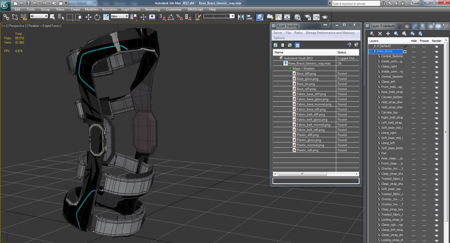 3D model Knee Brace Generic 2