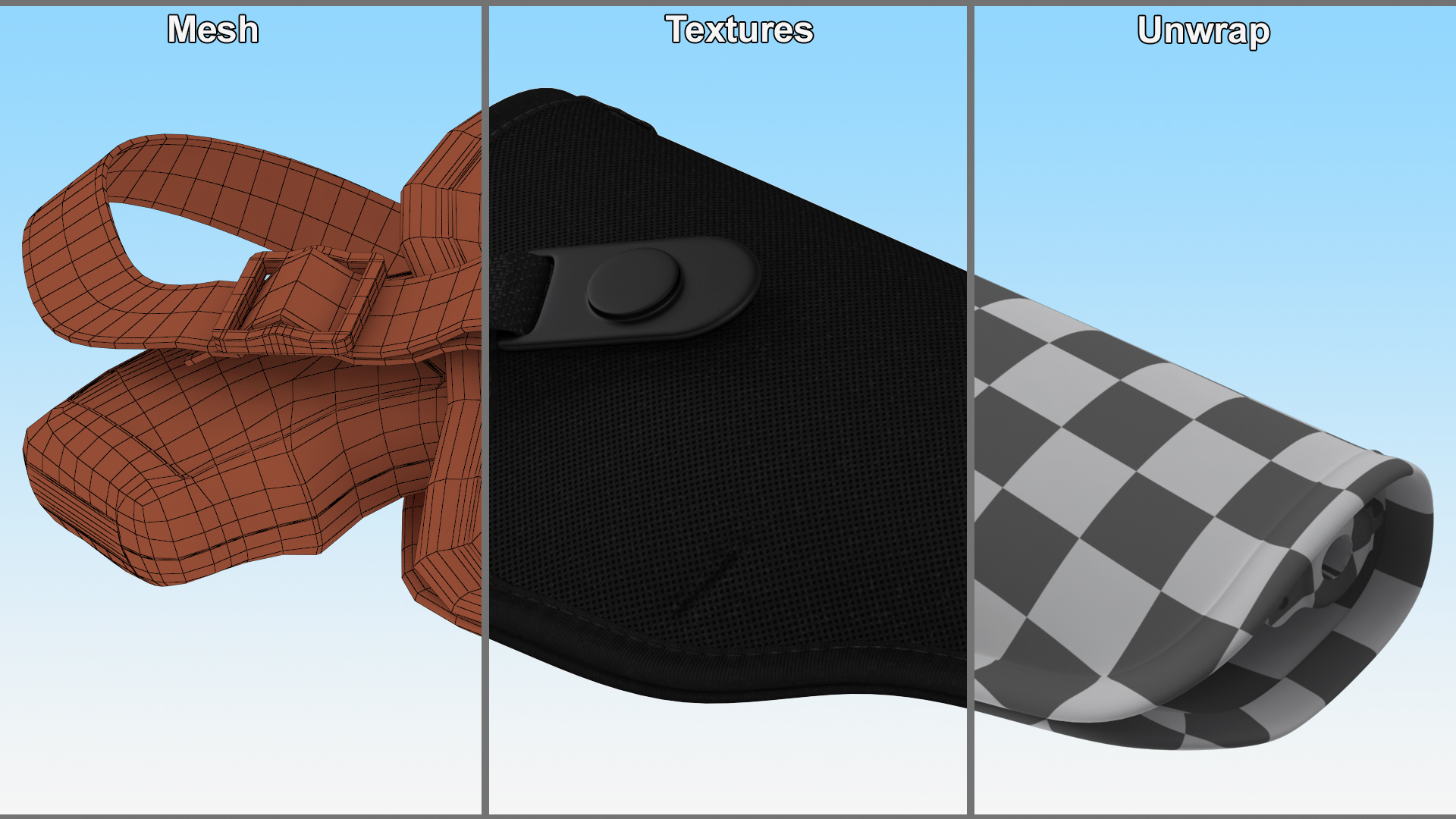 3D Revolver and Nylon Belt Holster