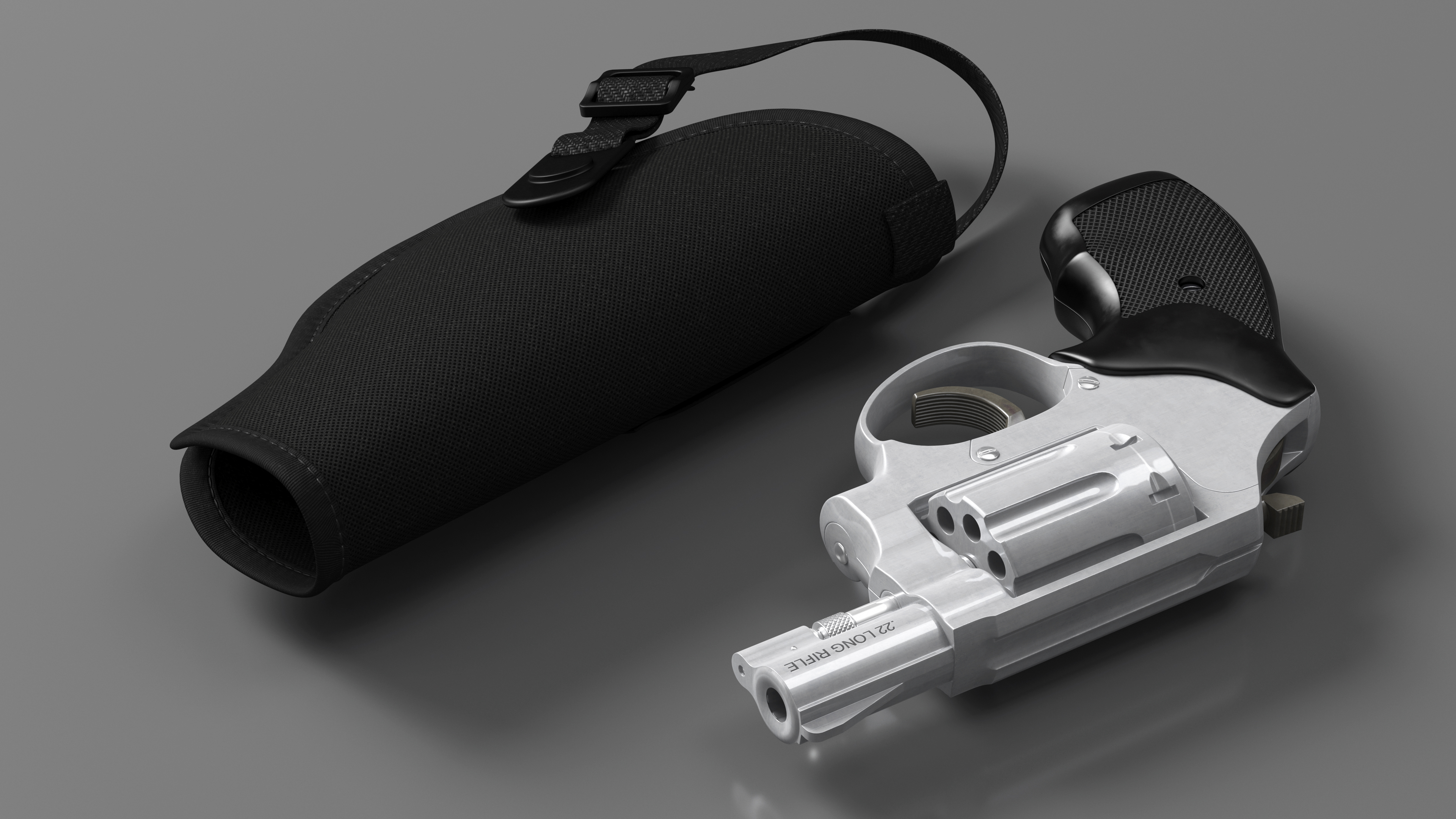 3D Revolver and Nylon Belt Holster