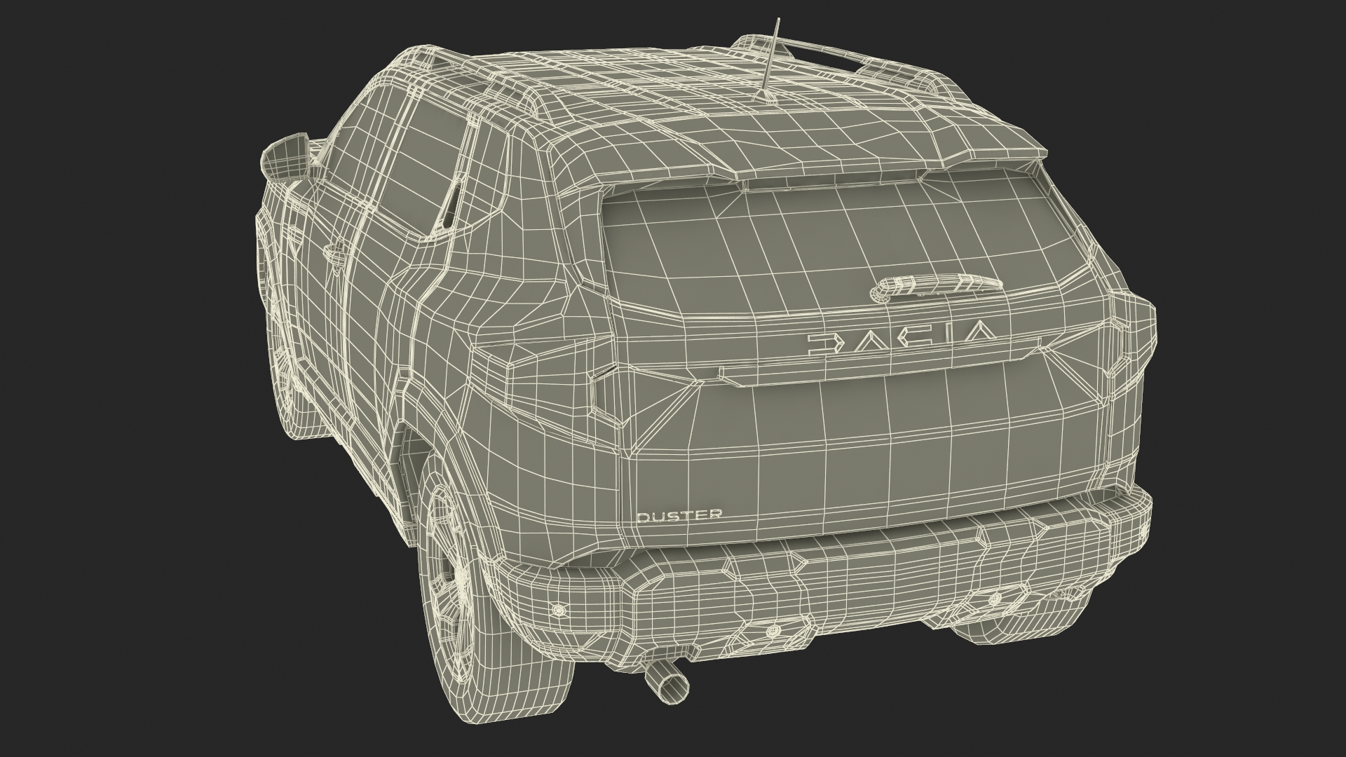 3D Dacia Duster 2024 Crossover White model