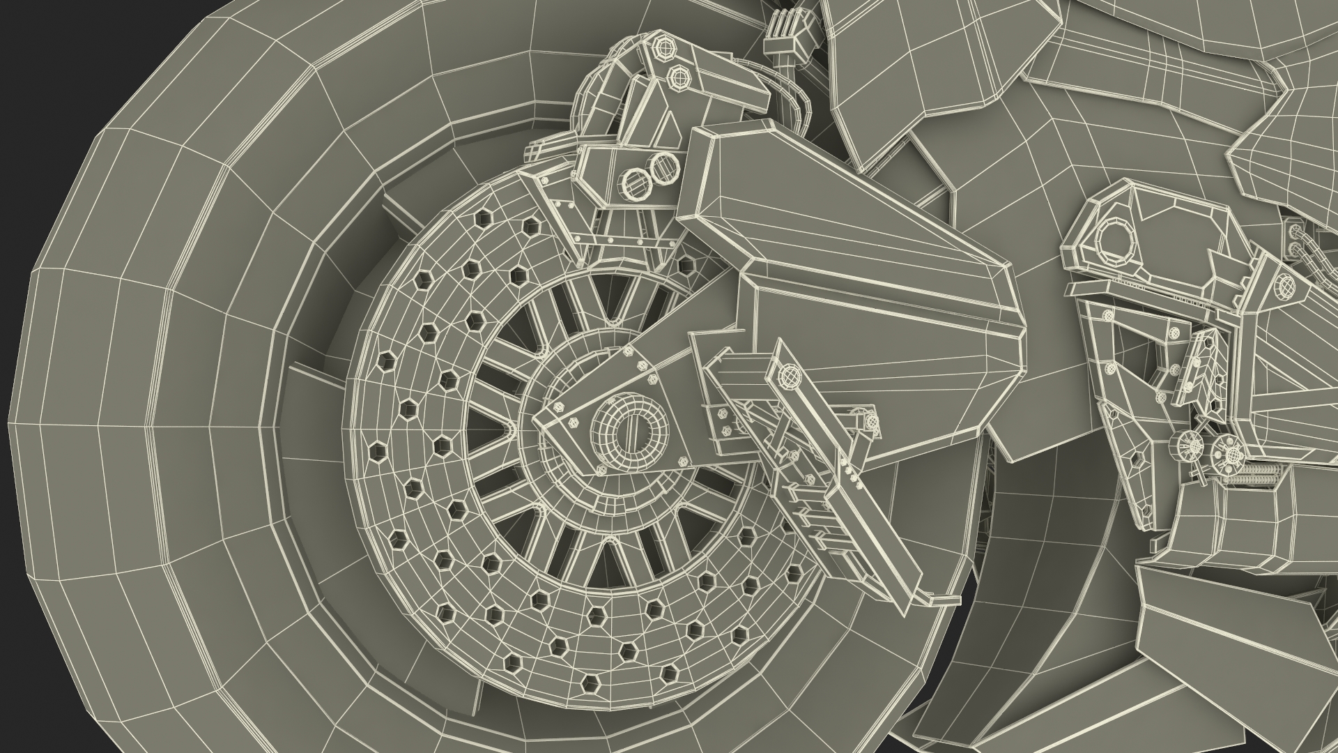 Futuristic Racing Motorbike Concept Rigged 3D