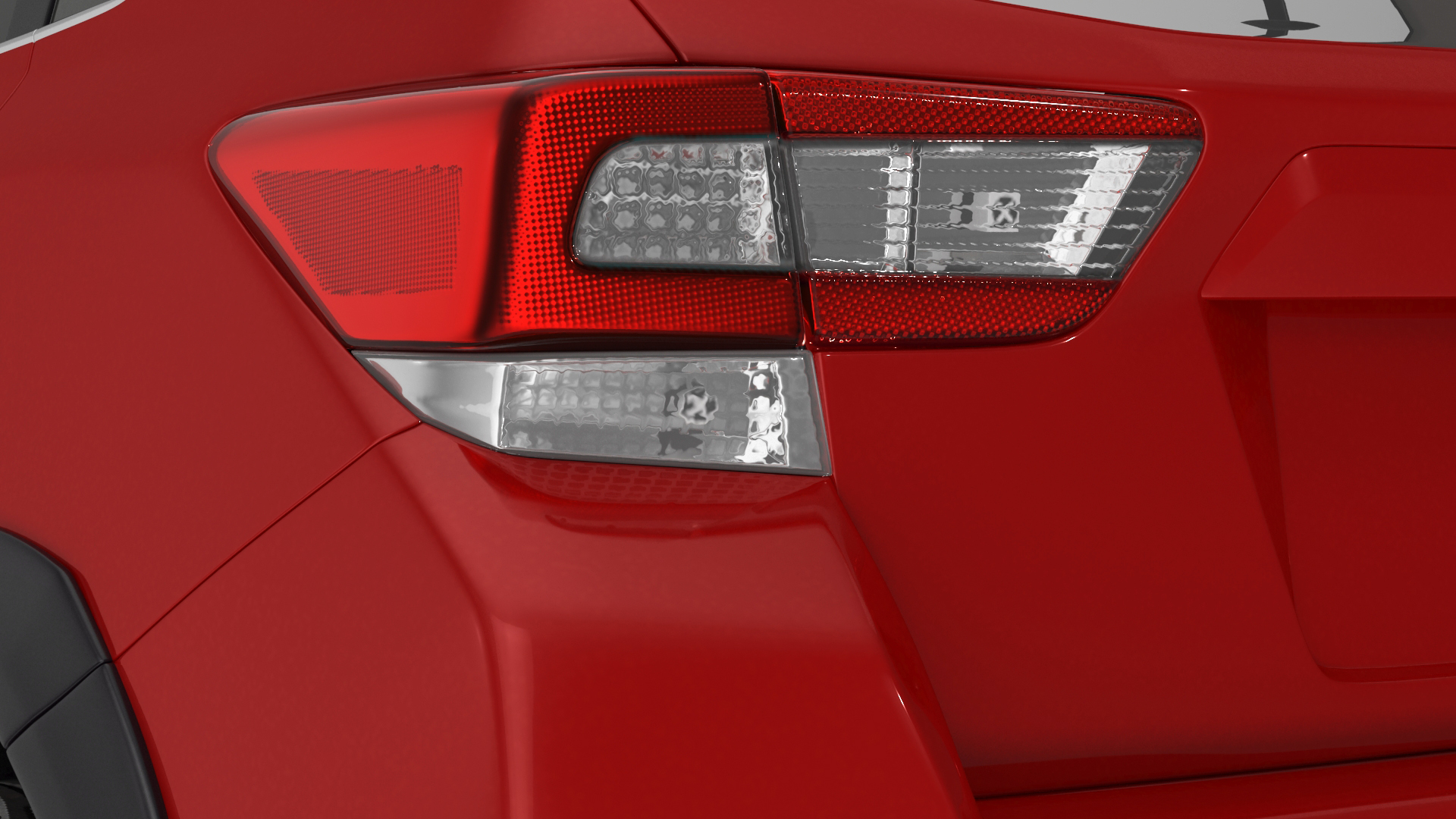 Compact Crossover Simple Interior Red 3D