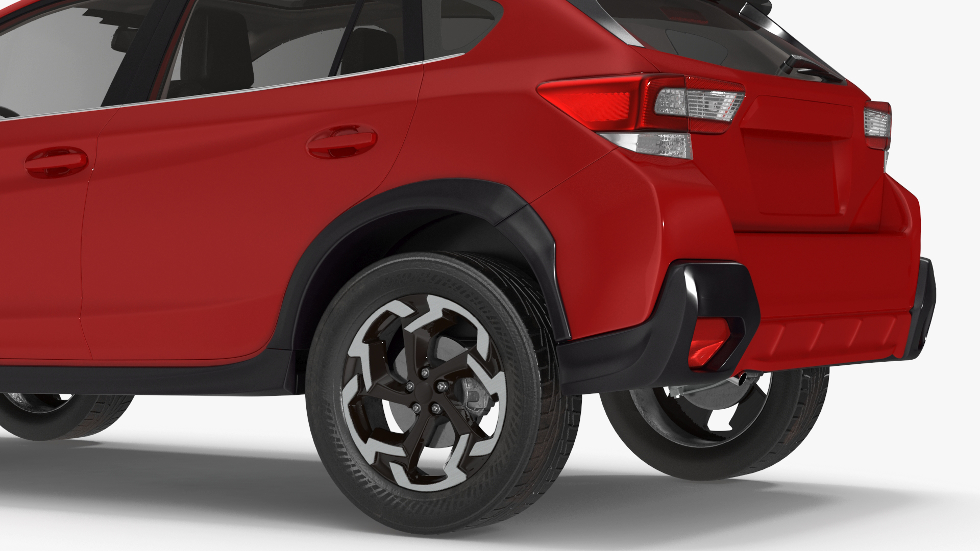 Compact Crossover Simple Interior Red 3D