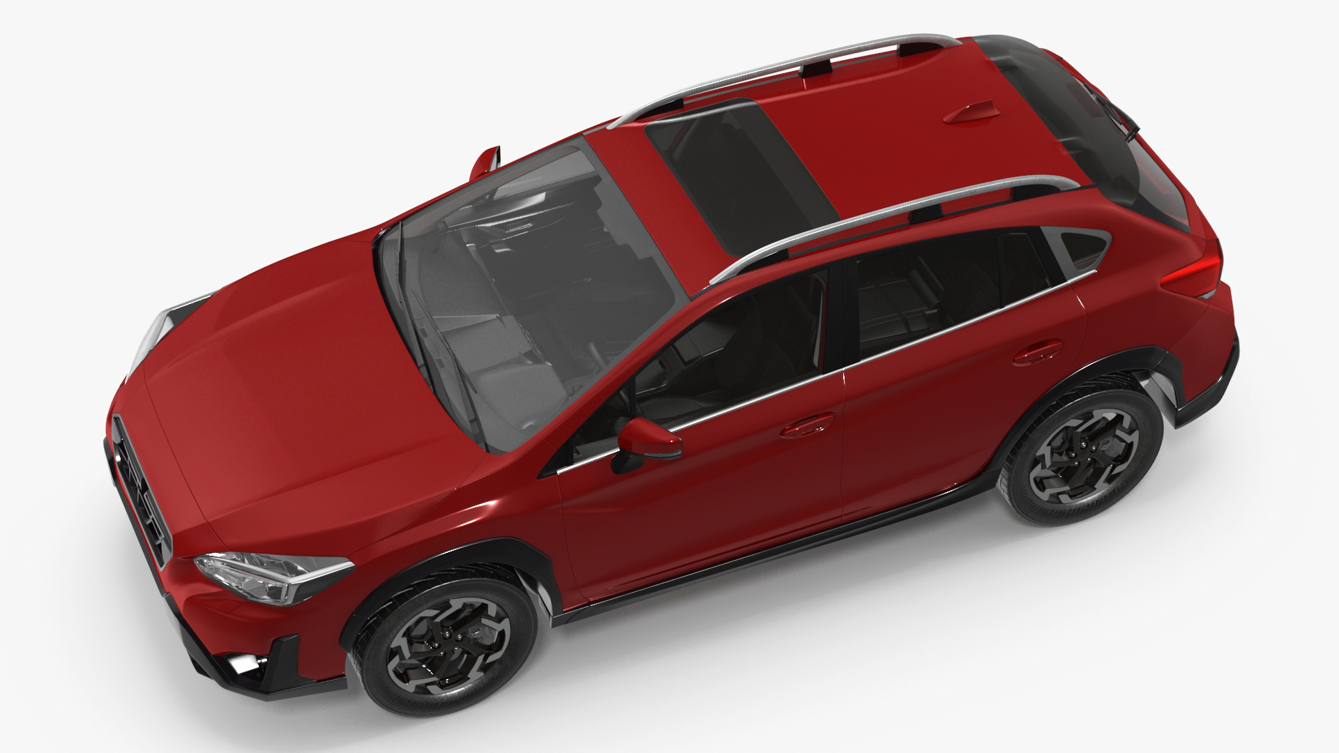Compact Crossover Simple Interior Red 3D