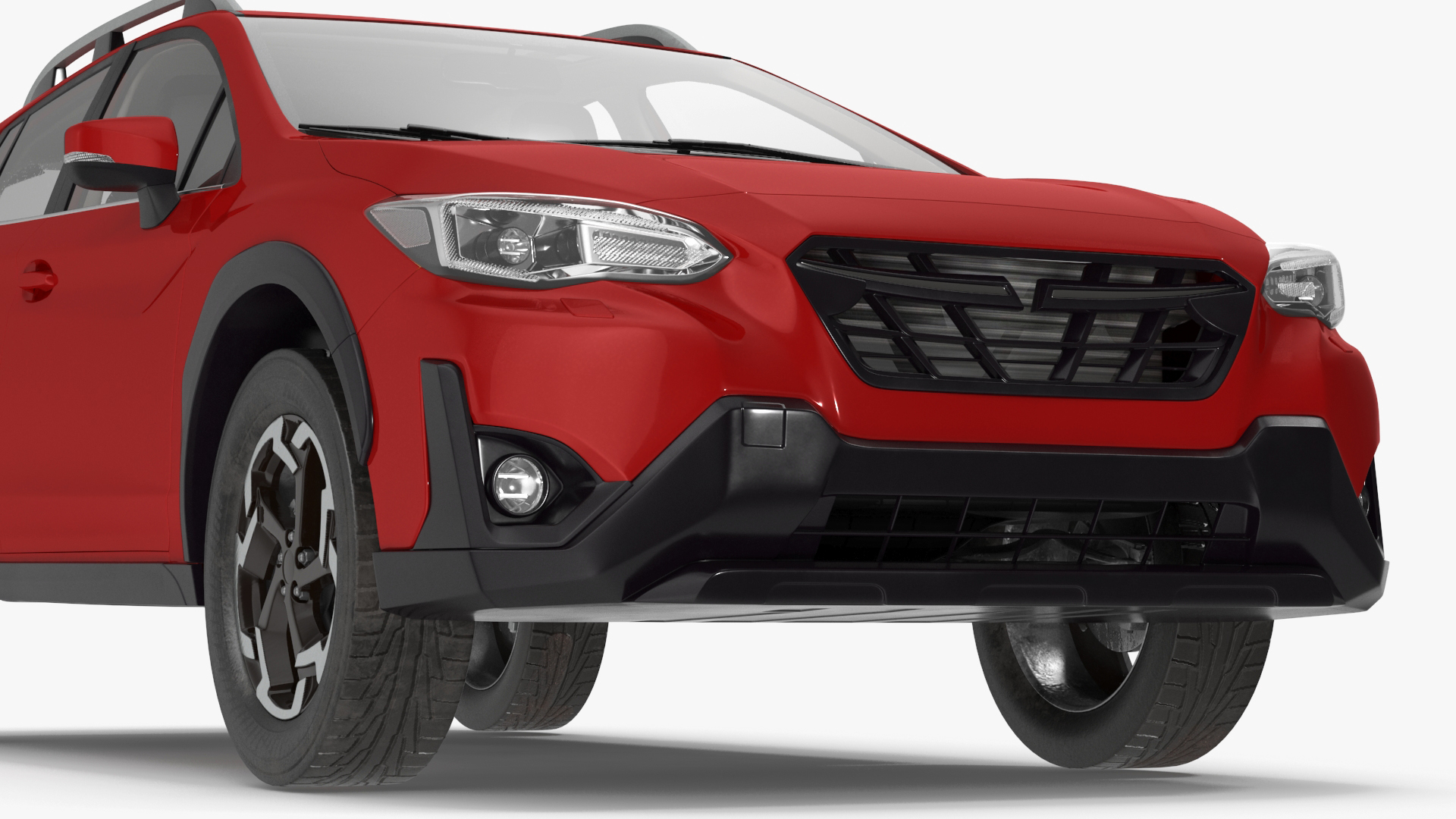 Compact Crossover Simple Interior Red 3D