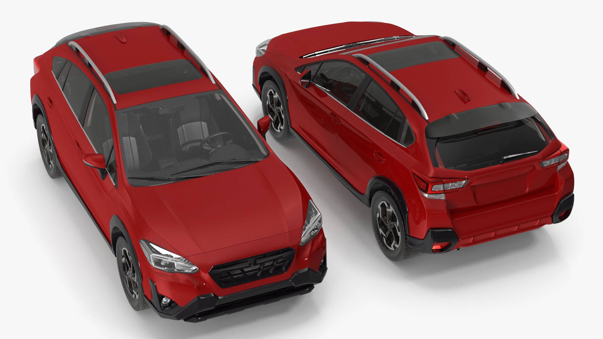 Compact Crossover Simple Interior Red 3D