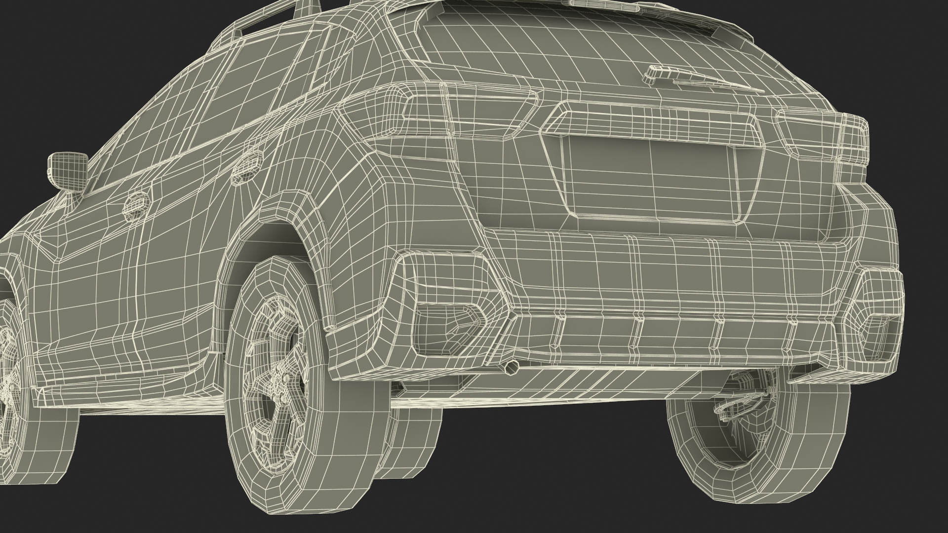 Compact Crossover Simple Interior Red 3D