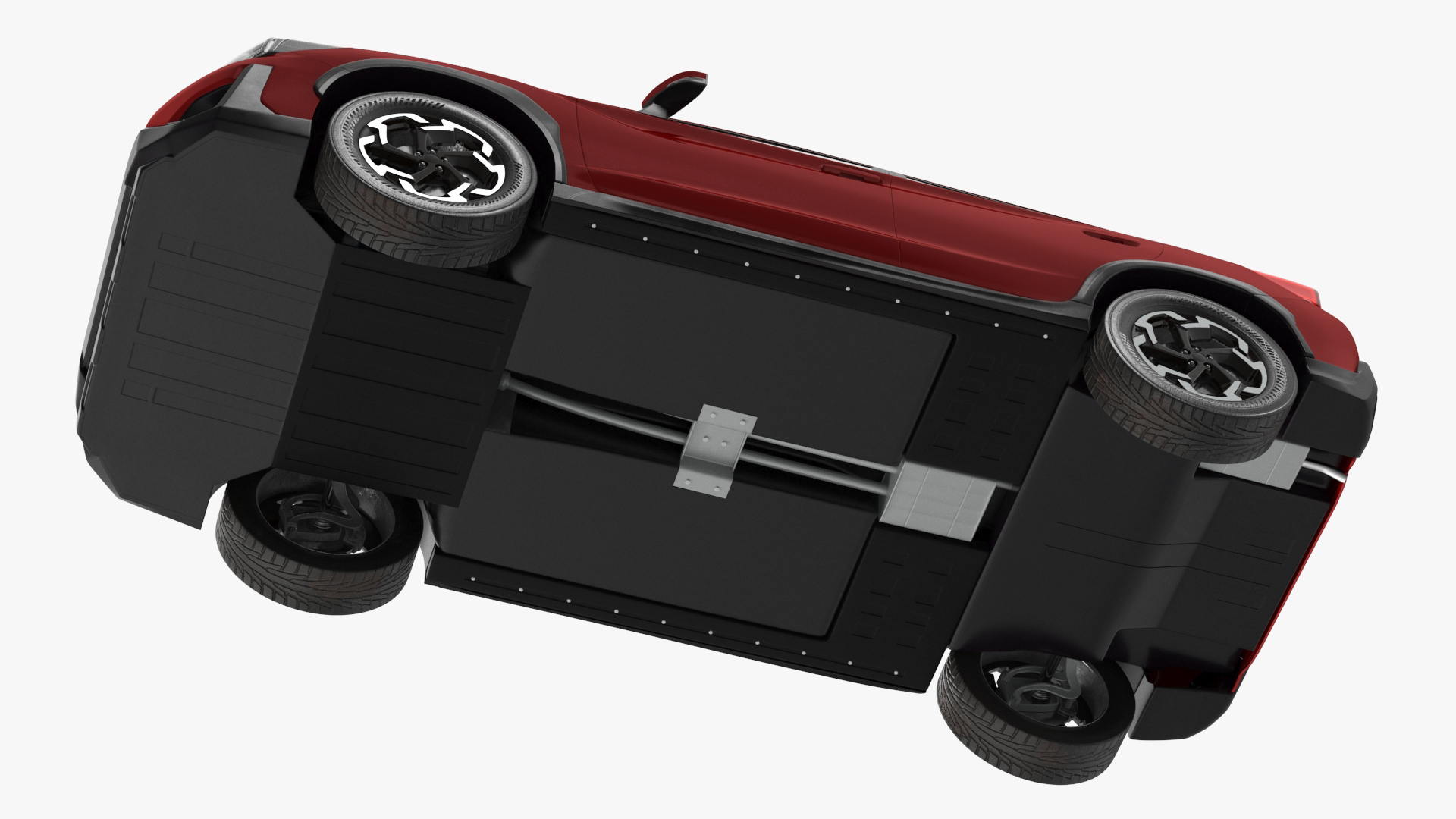 Compact Crossover Simple Interior Red 3D