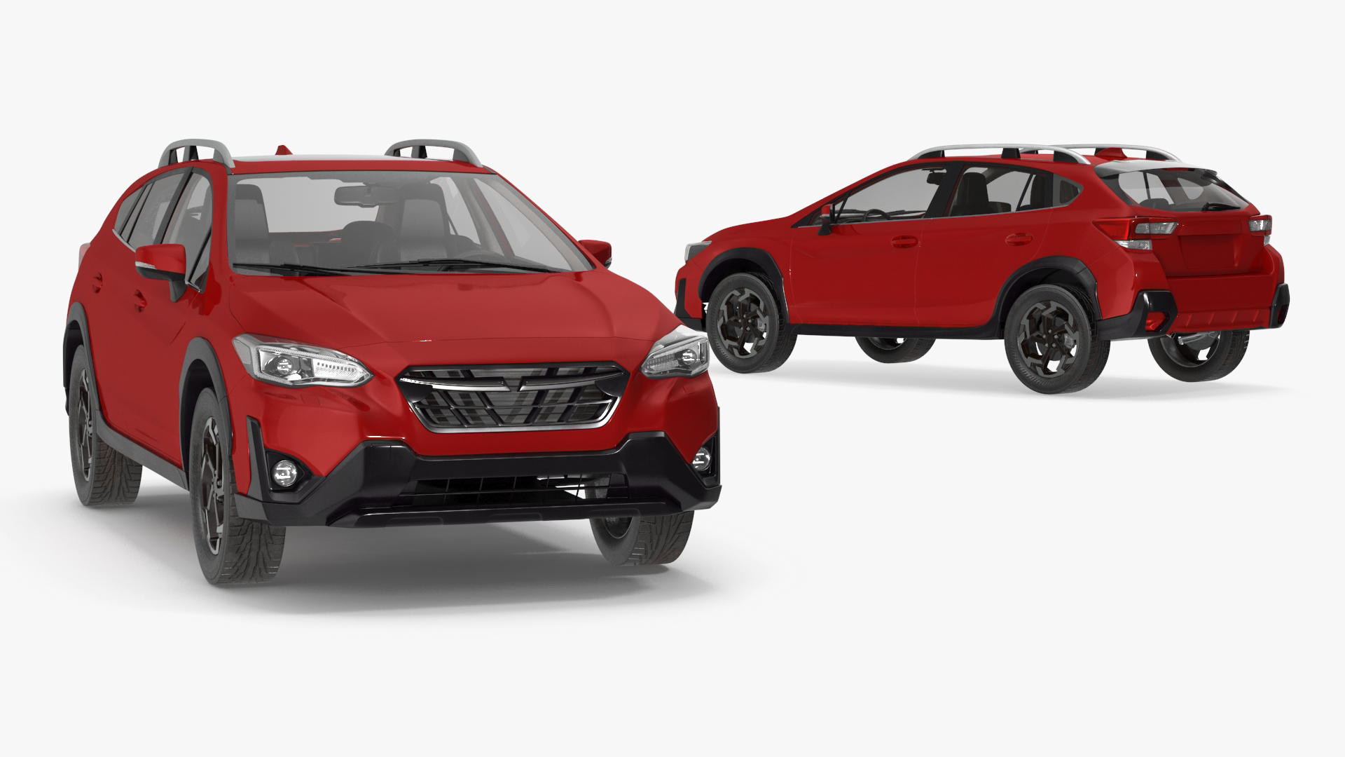 Compact Crossover Simple Interior Red 3D