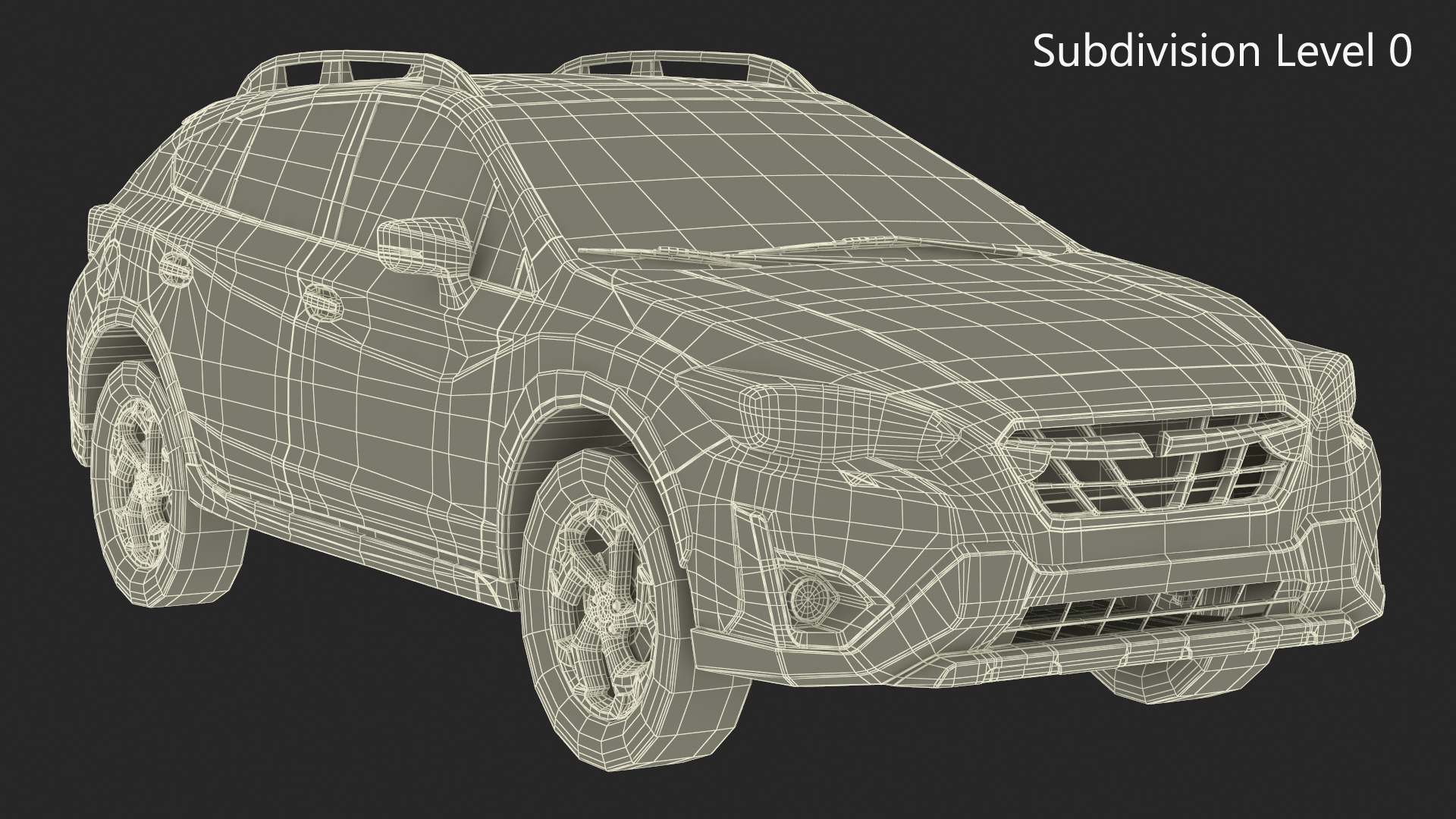 Compact Crossover Simple Interior Red 3D
