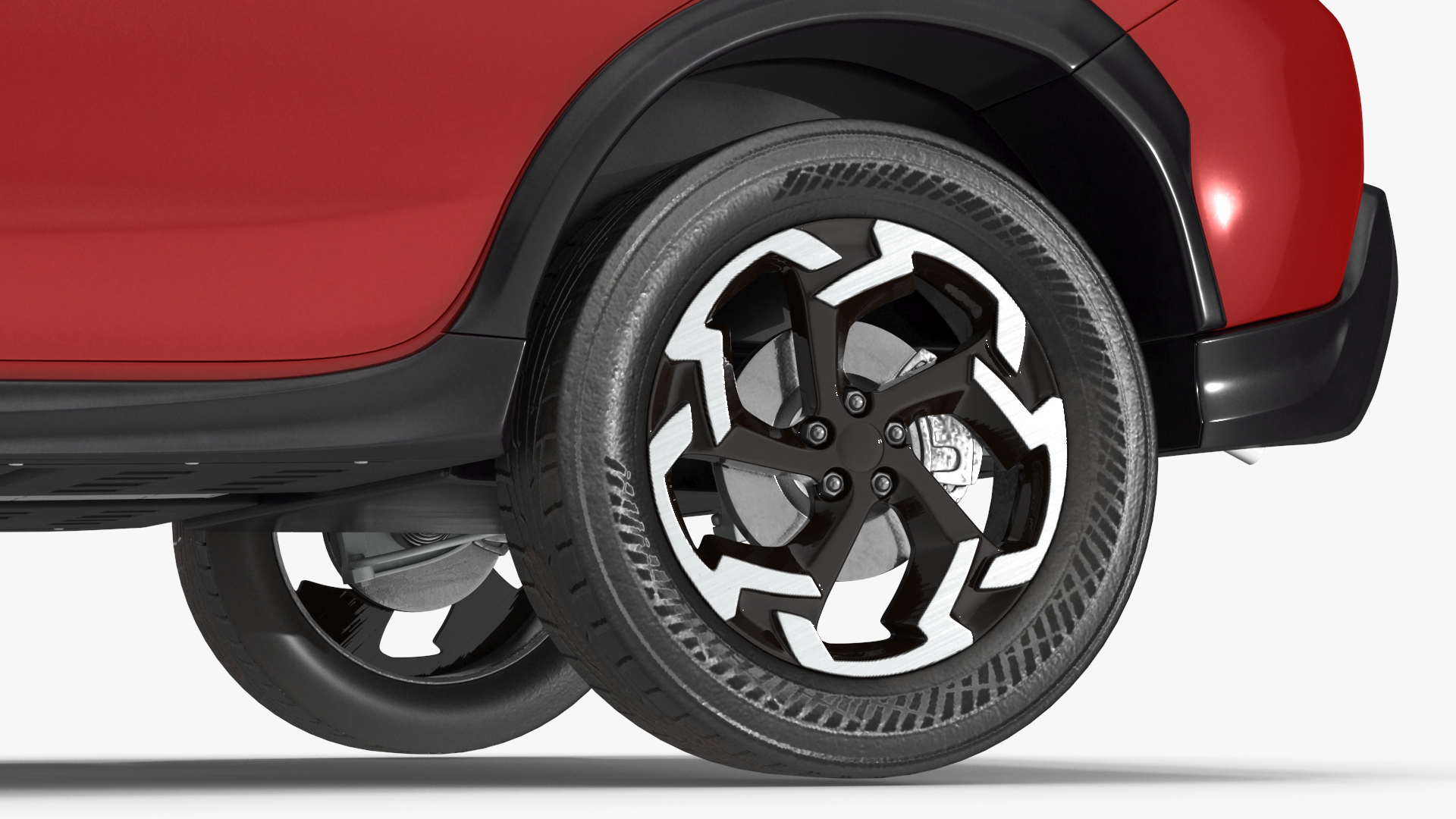 Compact Crossover Simple Interior Red 3D