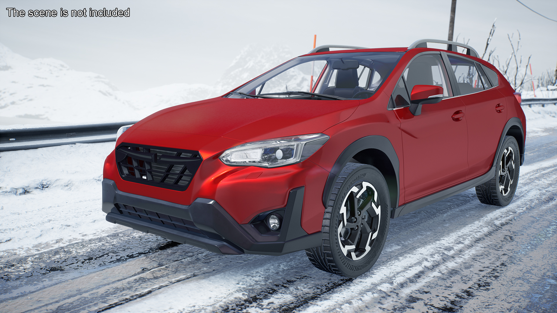 Compact Crossover Simple Interior Red 3D