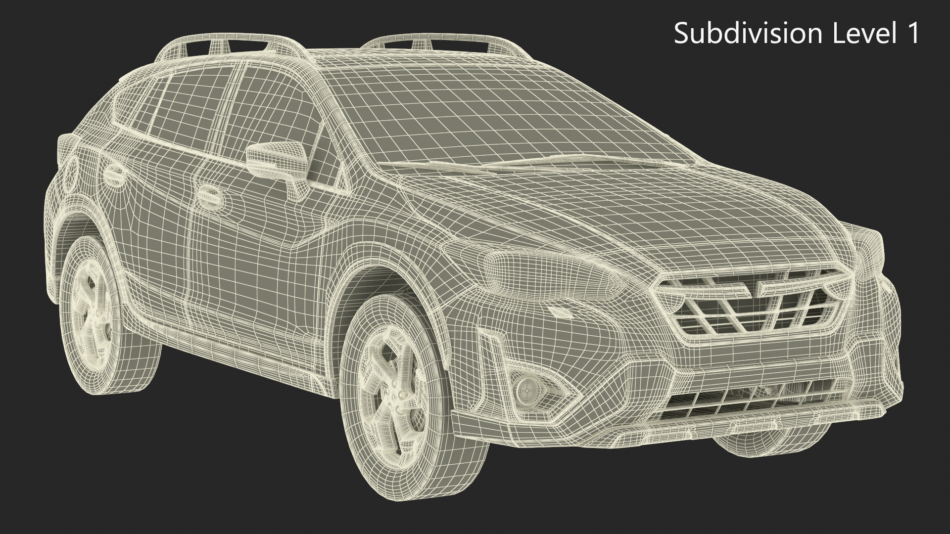 Compact Crossover Simple Interior Red 3D
