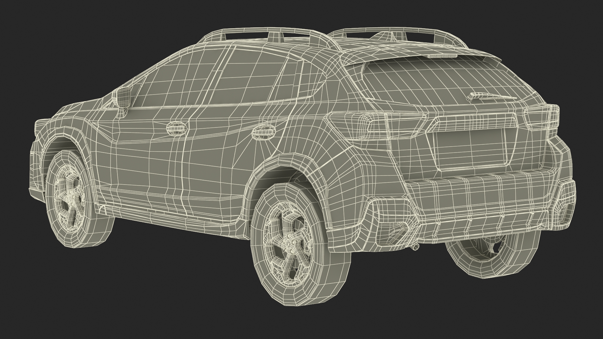 Compact Crossover Simple Interior Red 3D