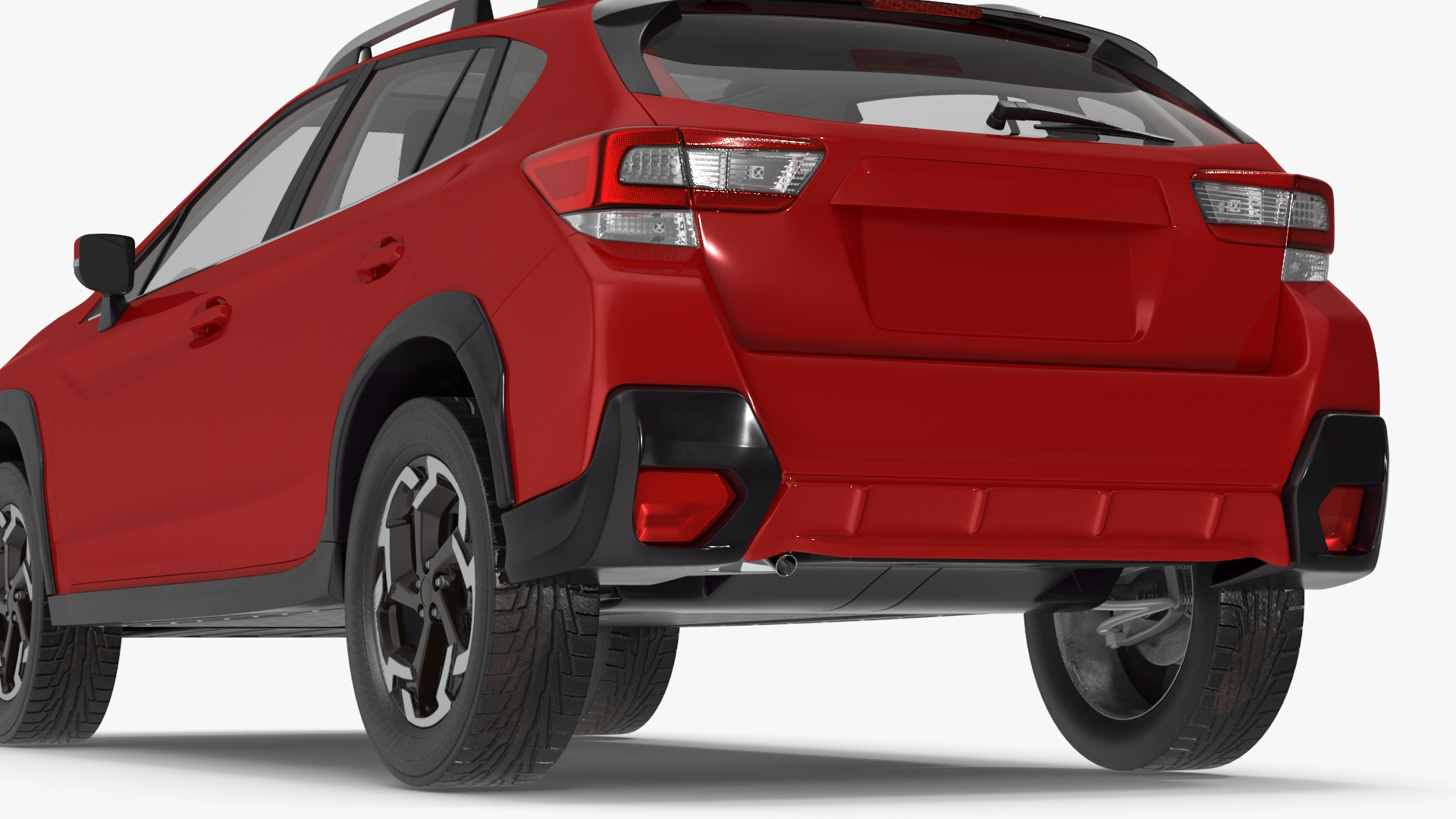 Compact Crossover Simple Interior Red 3D