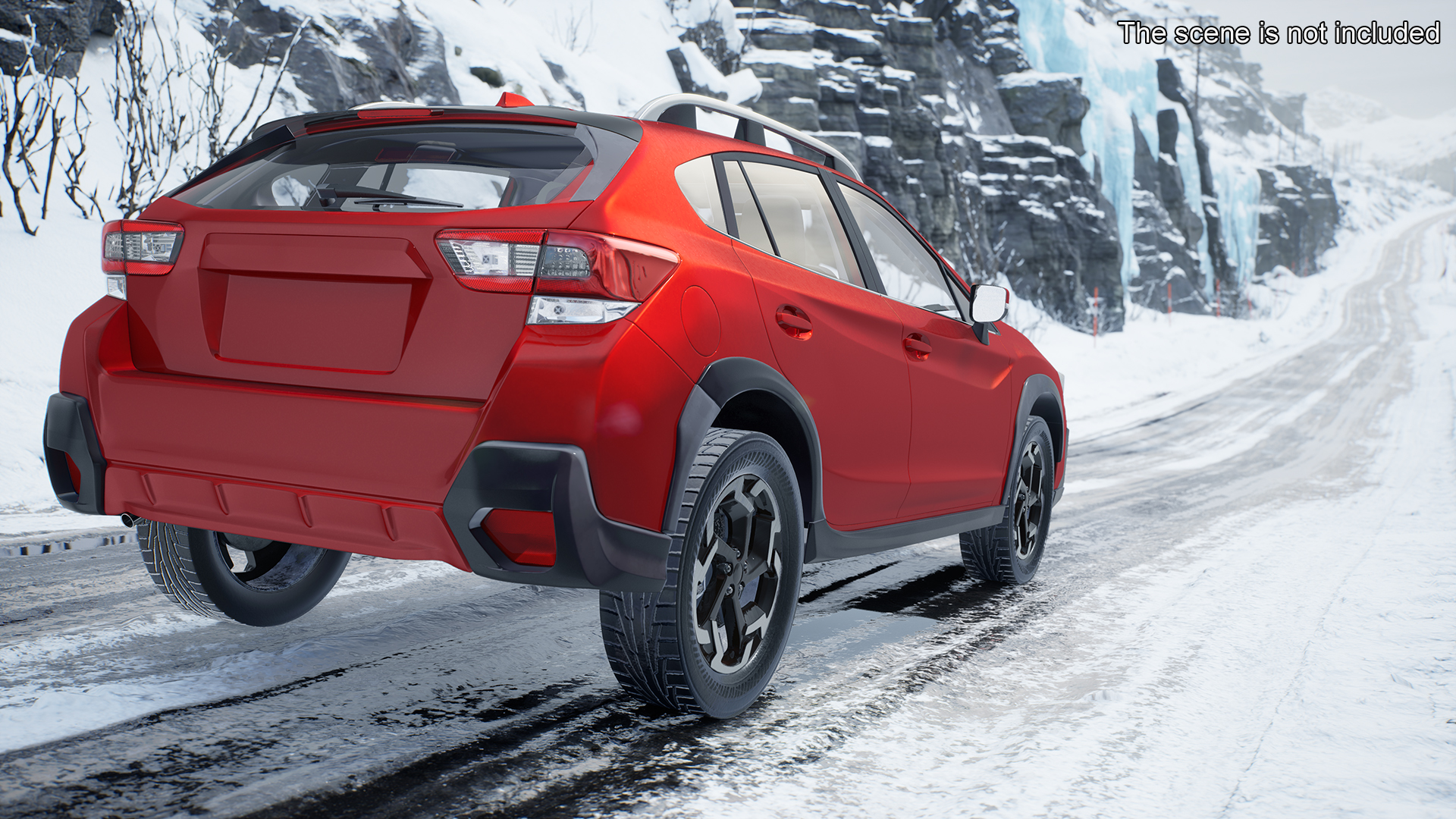 Compact Crossover Simple Interior Red 3D