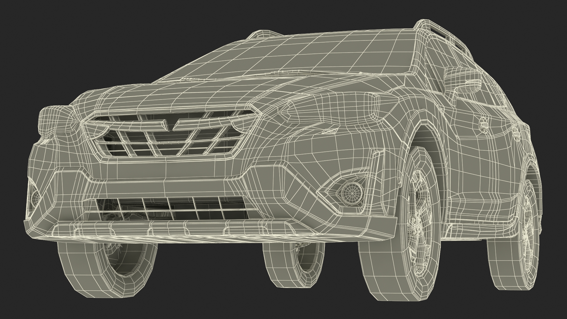 Compact Crossover Simple Interior Red 3D