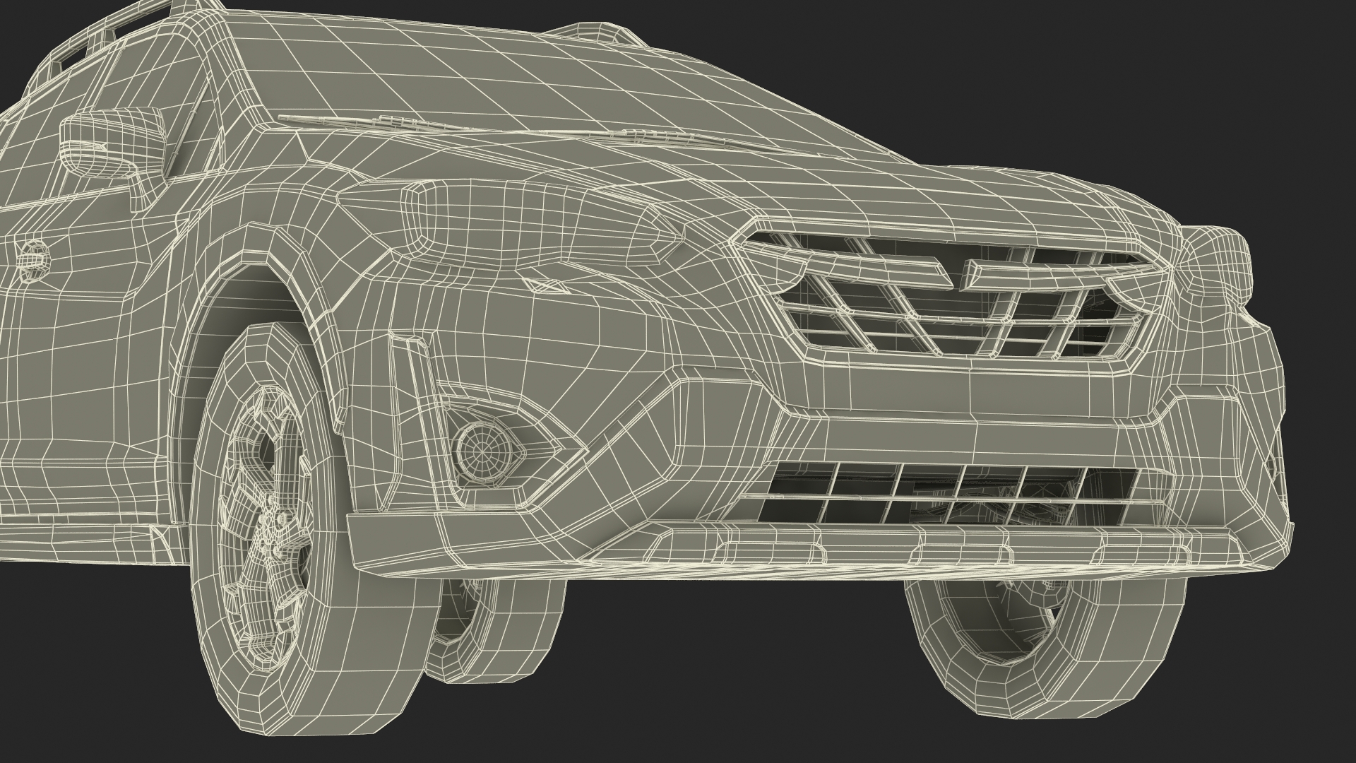 Compact Crossover Simple Interior Red 3D