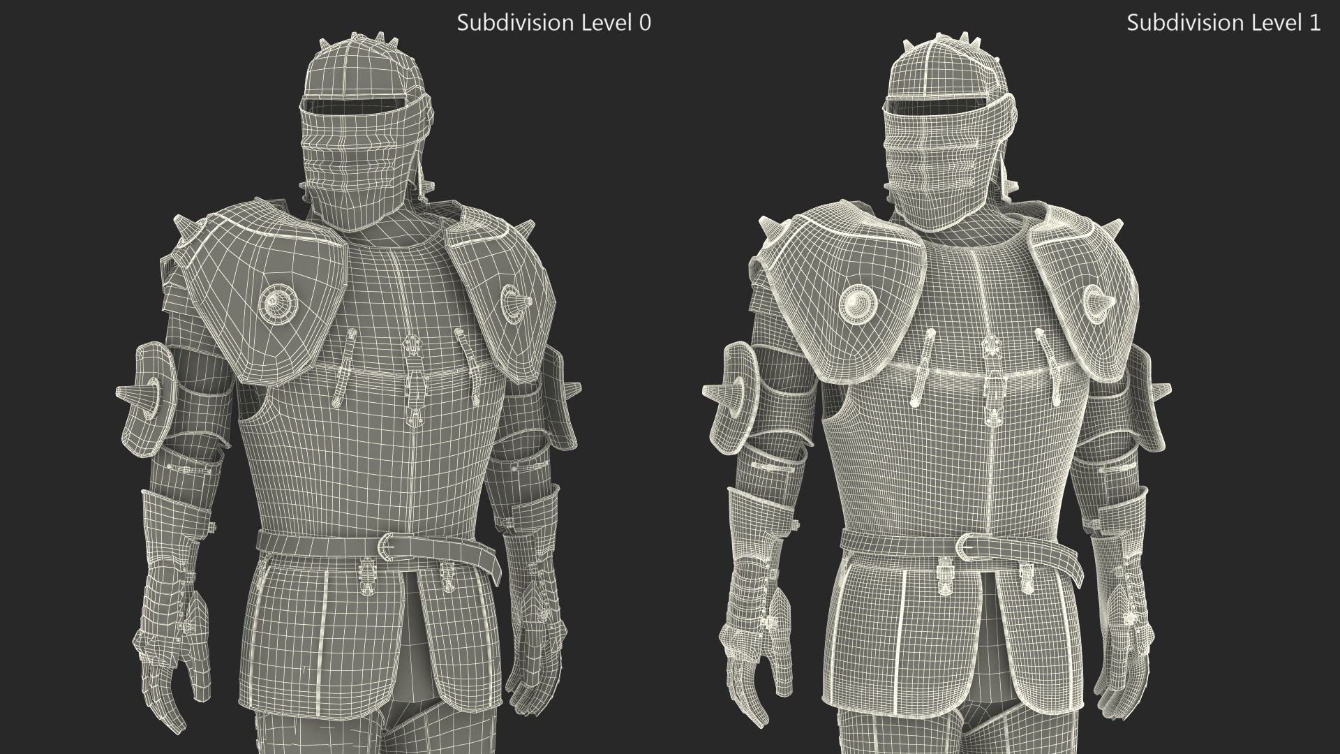 Traditional Knight Armor Suit 3D model