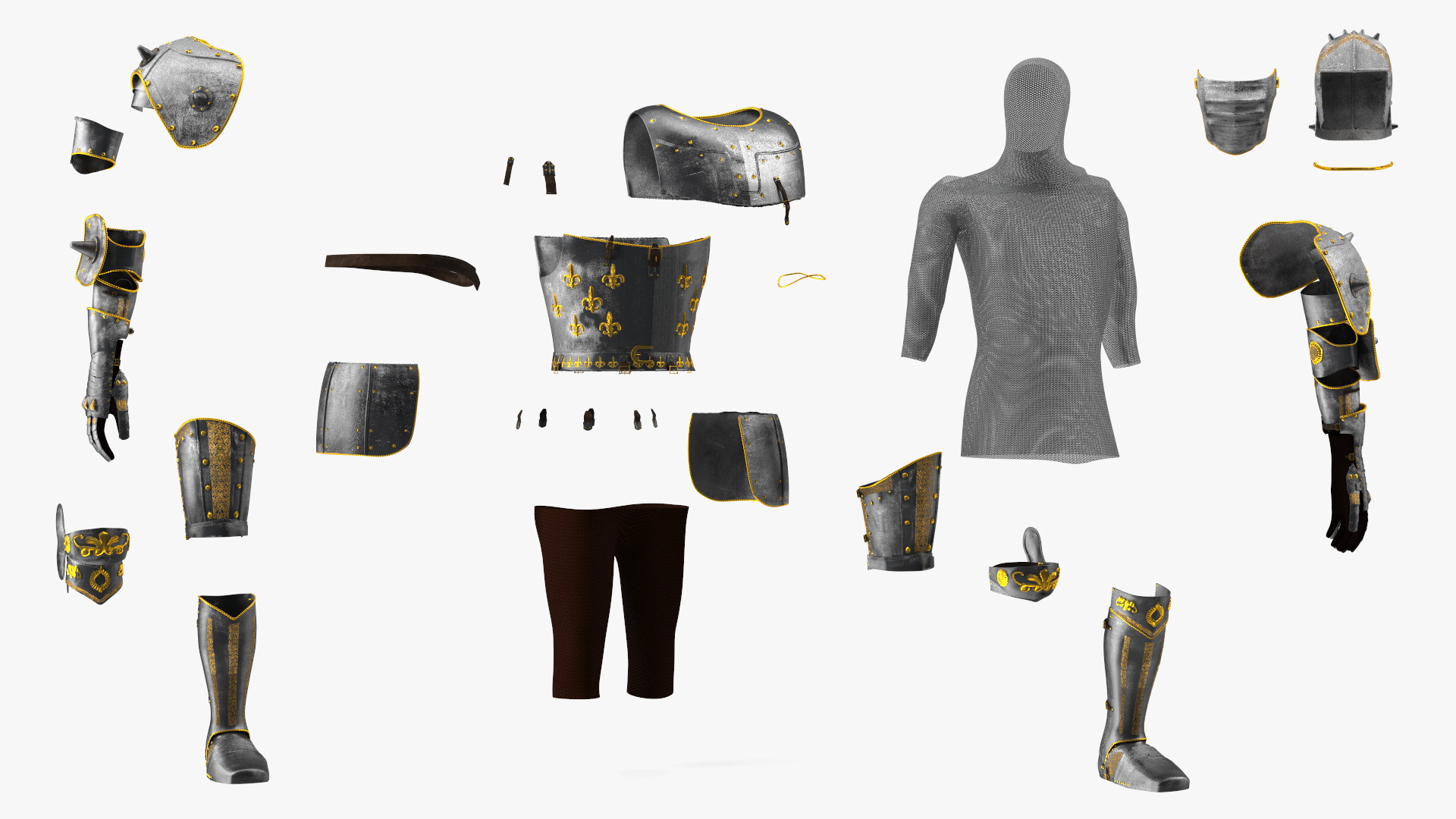 Traditional Knight Armor Suit 3D model