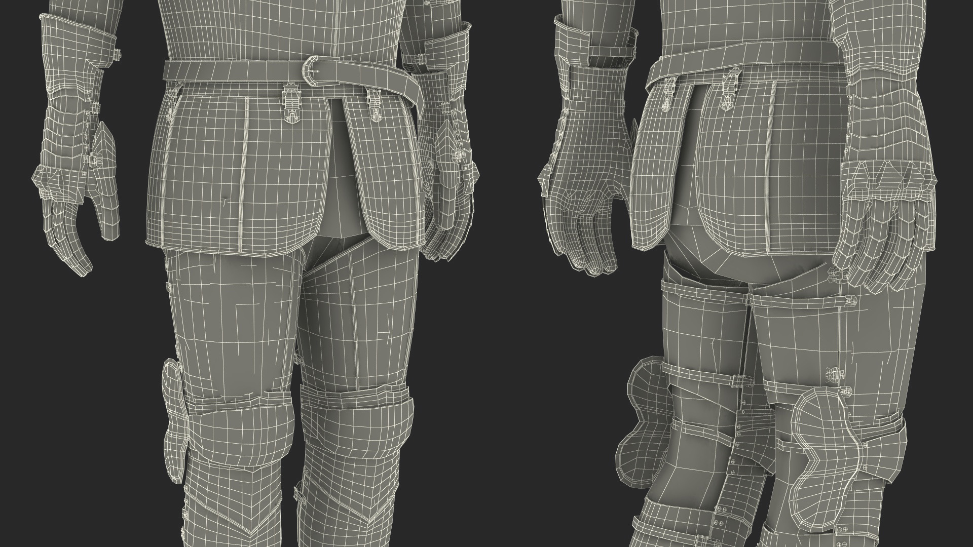 Traditional Knight Armor Suit 3D model