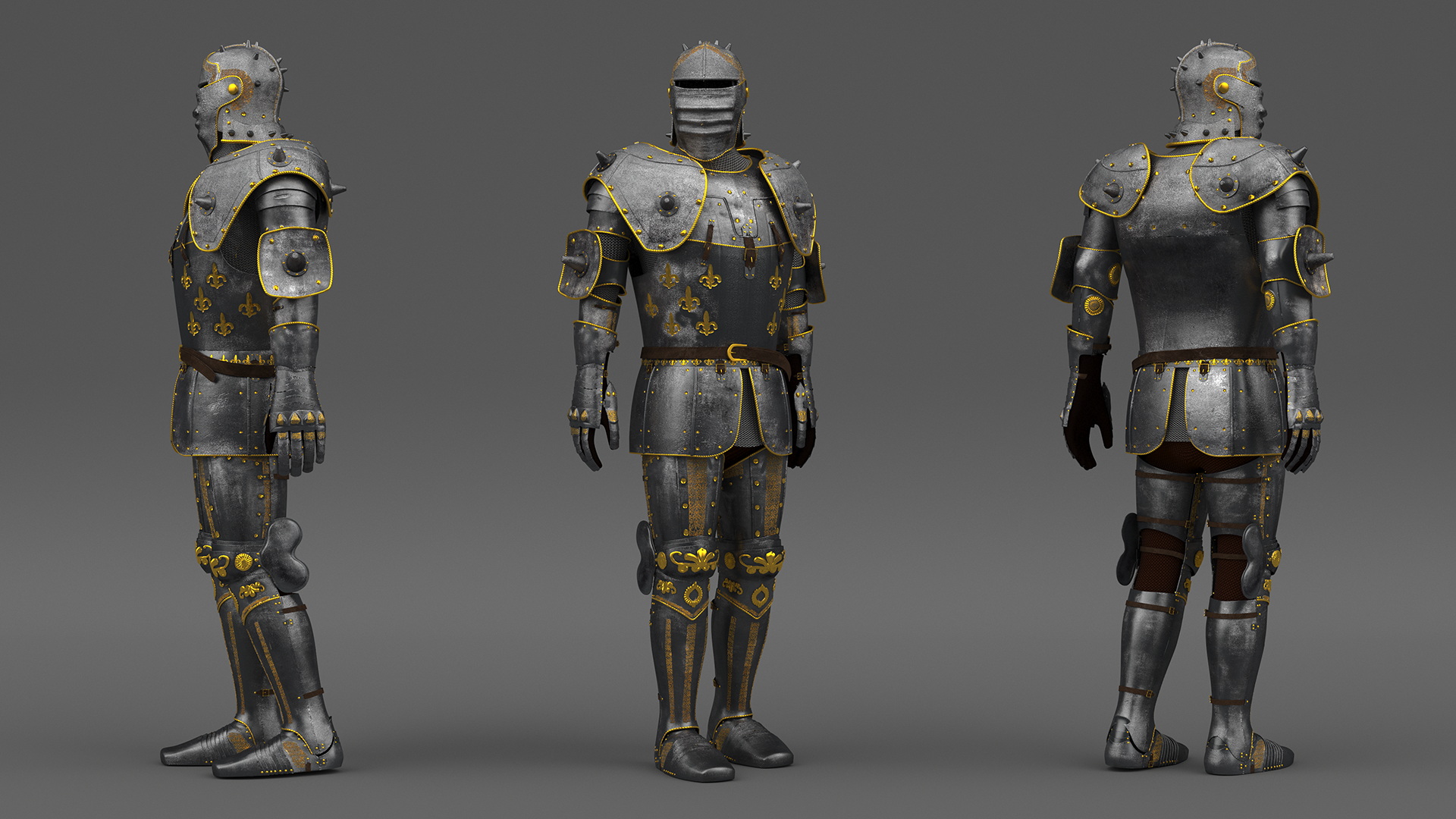 Traditional Knight Armor Suit 3D model
