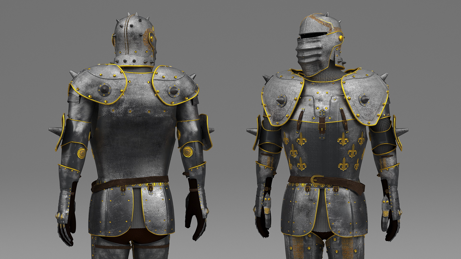 Traditional Knight Armor Suit 3D model