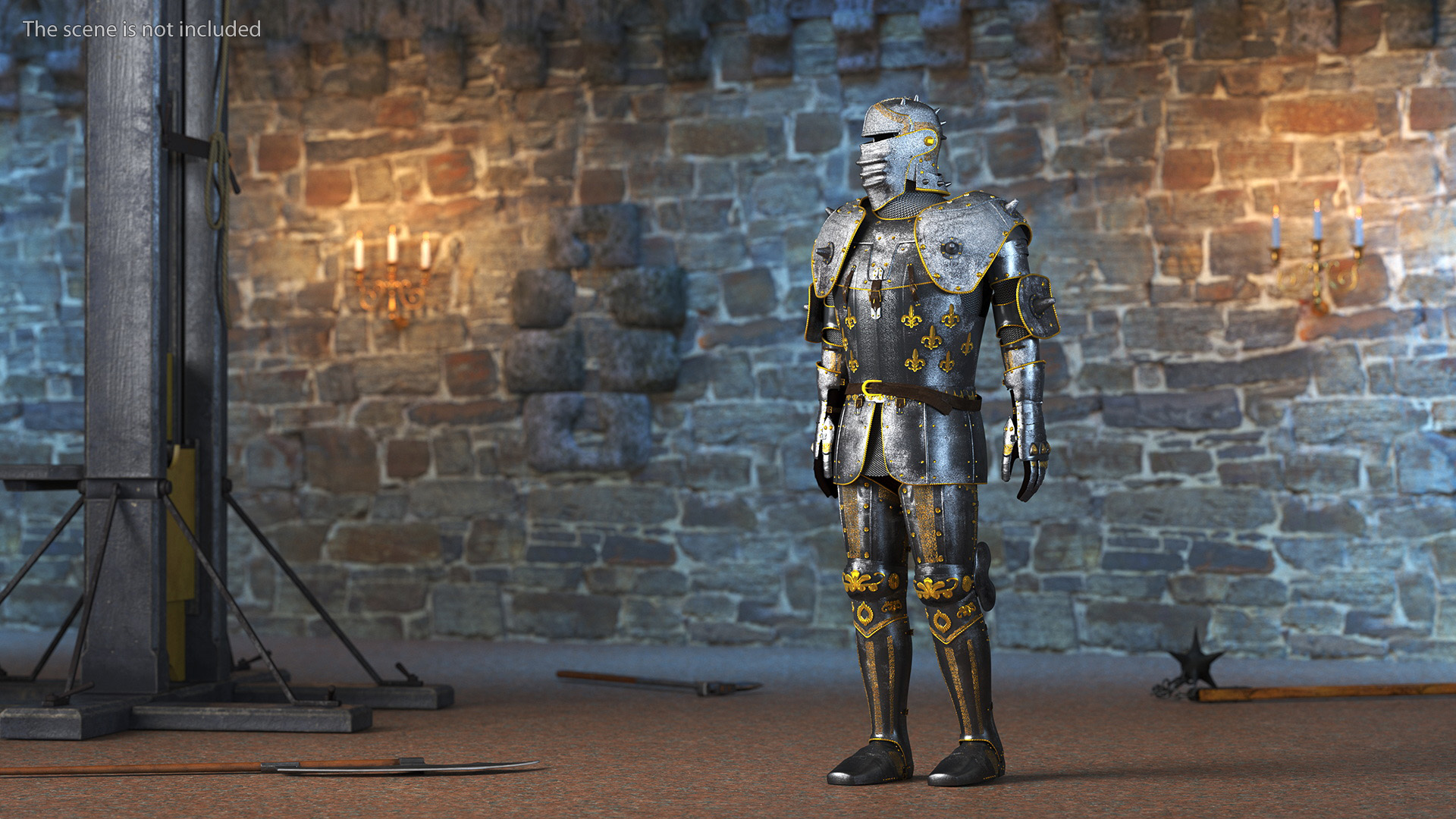 Traditional Knight Armor Suit 3D model