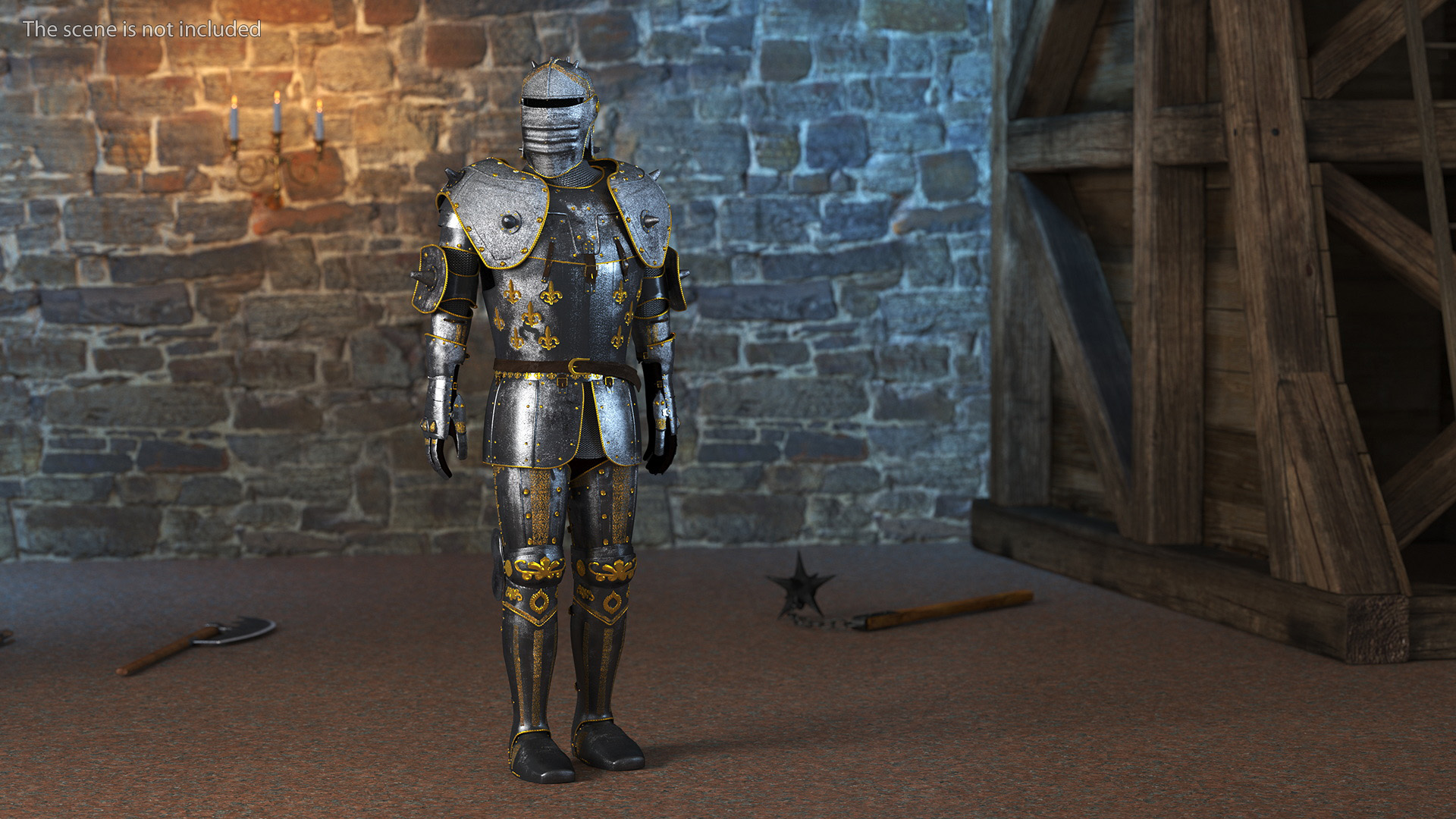 Traditional Knight Armor Suit 3D model