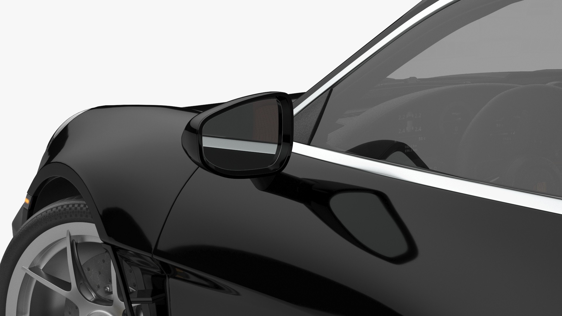 3D Sport Car Porsche 911 2024 Black Rigged for Cinema 4D model